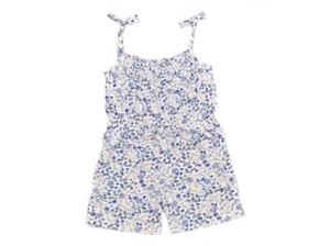 Traje de juego de cintura elástica con tiras de algodón con estampado multifloral para niñas bebé niño pequeño. - Imagen 1 de 2