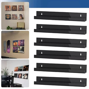 6x Floating Vinyl Record Album Wall Mount Display Shelf Acrylic Clear Holder AU - Imagen 1 de 6