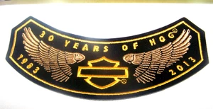 ⭐HARLEY DAVIDSON OWNERS GROUP HOG H.O.G. 2013 VEST SNAKE SKIN ROCKER PATCH - Picture 1 of 2