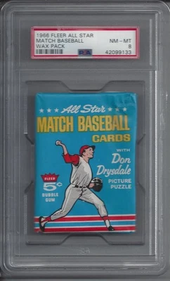 1966 Fleer Baseball All-Star March Game com Don Drysdale - PSA 8 - Imagem 1 de 2
