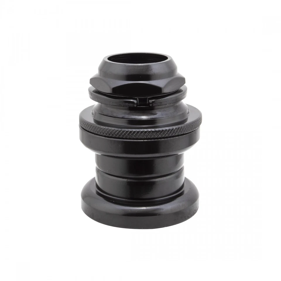 Sunlite Steel Threaded Black EC32/25.4-27 Stem Headset, Durable Bearings & CNC - Image 1 of 1