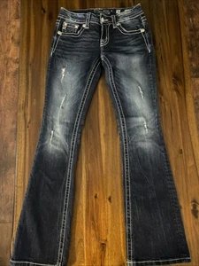 Pantalones de mezclilla Miss Me Boot Cut Western Bling para mujer talla 26x31 - Imagen 1 de 10
