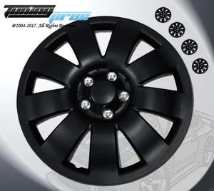 Wheel Rims Skin Cover 15" Inch Matte Black Hubcap -Style 721 15 Inches Qty 4pcs- - Picture 1 of 4