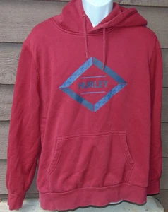 Hurley Men’s Pullover Hoodie Sweatshirt Top Surfer Skater Burgundy  Size Large - Picture 1 of 5