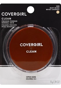 COVERGIRL CLEAN PRESSED POWDER 125 BUFF BEIGE ORIGINAL TALC - Picture 1 of 2