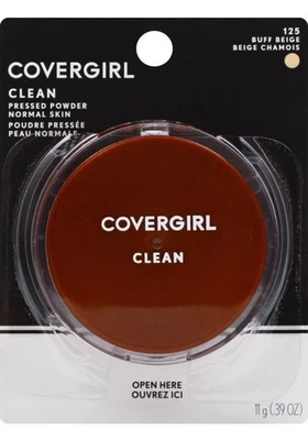 COVERGIRL CLEAN PRESSED POWDER 125 BUFF BEIGE ORIGINAL TALC - Image 1 of 2