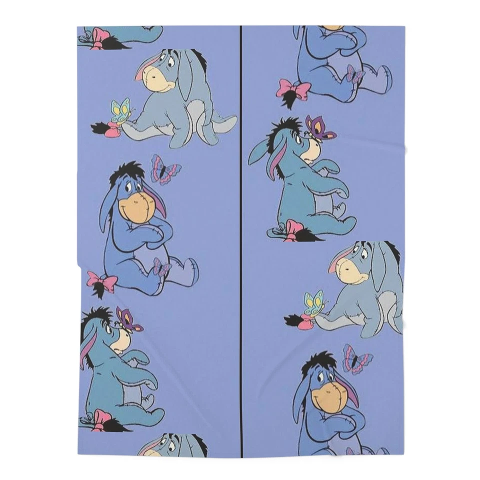 Eeyore Pattern Baby Swaddle Blanket | Blue Donkey Nursery - Image 1 of 1