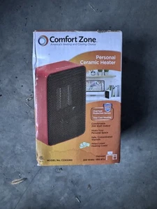 Comfort Zone Personal Ceramic Heater CZ410RD New In Box - 200Watt - 683 BTU - Picture 1 of 6