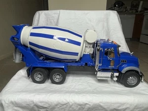 Bruder 02814 Mack Granite Cement Mixer Truck Blue 2007 26”x12” Made In Germany - Picture 1 of 16
