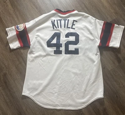 Chicago White Sox Jersey XL Ron Kittle Mens White Vintage All Star Patch - Image 1 of 4