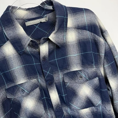 Icebreaker Lodge Flannel Shirt Men’s L Navy Plaid 100% Merino Wool $149 - Image 1 of 4