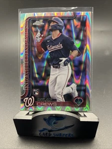 2025 Topps Chrome #146 Dylan Crews RC Raywave Refractor - Picture 1 of 2
