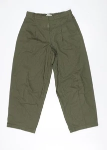Marks and Spencer Women's Green Cotton Trousers Size 10 - Picture 1 of 12