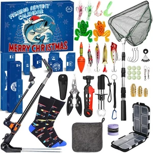 2025 Fishing Advent Calendar for Adult Men Teen, 24 Days Fishing Tools Access... - Bild 1 von 7