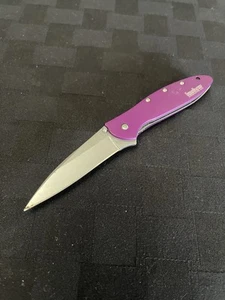 Kershaw 1660PUR Onion Leek Assisted Plain Blade Knife W/550 Survival Bracelet - Picture 1 of 7