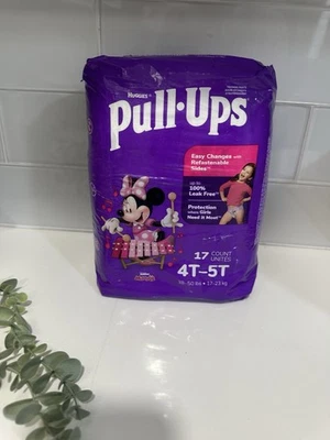 Huggies Pull-Ups Training Pants for Girls Minnie Mouse design Size 4T-5T Toddler - Image 1 of 4