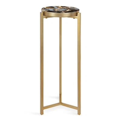 Aguilar Glam Drink Table, 8" x 8" x 23", Gold, Transitional Tea Table and Pla... - Image 1 of 4