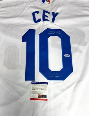 Ron Cey Signed Los Angeles Dodgers Jersey 1981 World Series MVP. PSA/DNA COA - Image 1 of 2