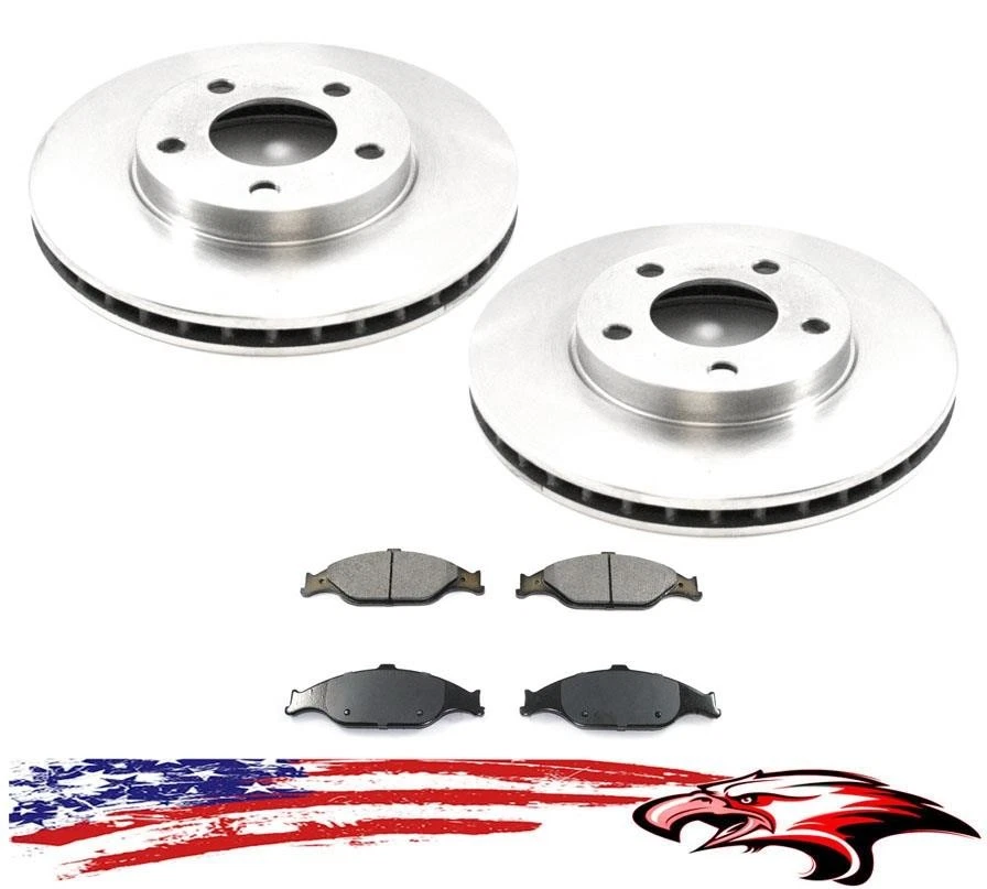 Rotores de freno de disco delanteros con pastillas de freno para Ford Mustang GT 1999-2004 Foto 1 de 4