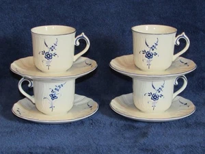 4 Tassen & Untertassen Sets Villeroy & Boch Vieux Luxembourg Demitasse Espresso - Bild 1 von 4