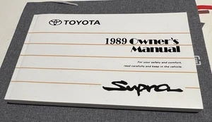 1989 Toyota Supra Owner's Manual - Bild 1 von 2