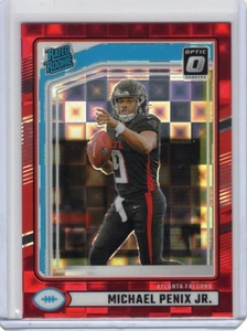 MICHAEL PENIX JR. 2024 PANINI DONRUSS OPTIC PREVIEW ROUGE PANDORA #308 RC - Photo 1/2