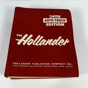 34th Edition Hollander Auto Truck Parts Interchange Manual 1968 Large Red Book - Picture 1 of 15