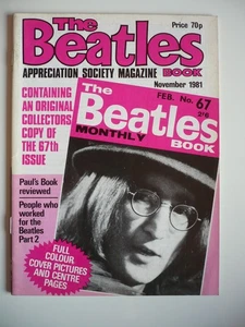 The Beatles Monthly Magazine No. 67 February 1969 / November 1981 Fan Club Book - Picture 1 of 22