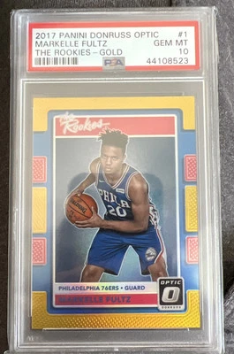 2017 donruss optic markelle fultz Gold /10 PSA 10 The Rookies RC - Image 1 of 3