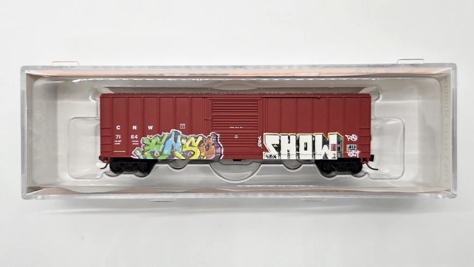 Fox Valley Models 8922 Chicago & NorthWestern #716495 FMC 5347 Boxcar w/Graffiti - Image 1 of 4