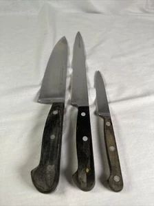 Ed Wusthof Dreizackwerk Trident Solingen Rostfrei INOX 4582 4522 4066 Wood - Picture 1 of 12