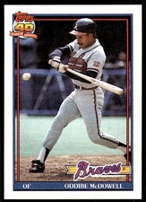1991 Topps Oddibe McDowell Atlanta Braves #533