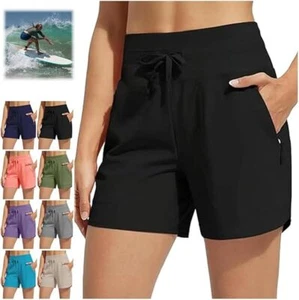 Zealburst Swim Shorts, Women's 5" Swim High Waisted Quick Dry Swimming Bottoms - Picture 1 of 15