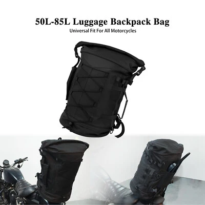 Mochila de equipaje de viaje bolsa trasera Sissy Bar 50L - 85L para Harley Honda Foto 1 de 4