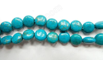 Semi Precious Stone, Gemstone 8mm, 10mm, 12mm, 14mm Puff Coin Beads - Image 1 of 4