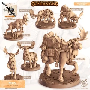 Moose Miniature 28mm 32mm | DnD RPG Animal Mini | Fantasy Elk Figure Tabletop - Bild 1 von 1