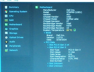 07WP95 Dell Optiplex 3070 SFF Intel H370 Chipset LGA 1151 Desktop Motherboard - Picture 1 of 3