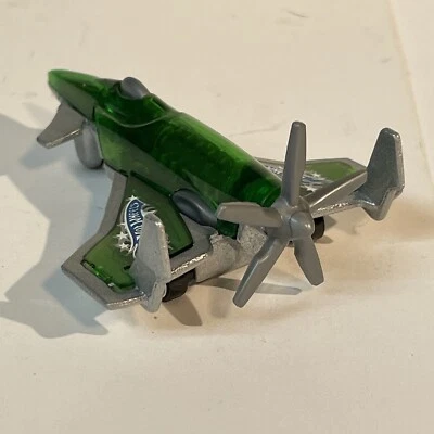 Hot Wheels 2010 Poison Arrow Propeller Plane Metalflake Silver HW Racing Rigs - Image 1 of 4