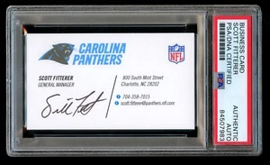 Scott Fitterer signed autograph auto Carolina Panthers GM Business Card PSA Slab - Picture 1 of 2