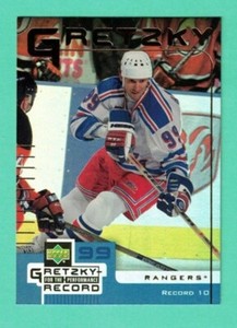 (1) WAYNE GRETZKY 1999-00 MCDONALDS # 10 FOR THE PERFORMANCE RECORD CARD (H1311)