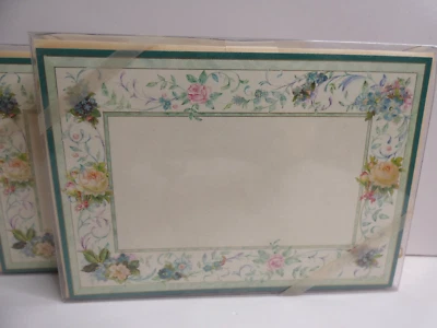VTG Caspari 2 New Packs of 10 Notecards Floral Julie Pearson Print with Envelope - Image 1 of 4