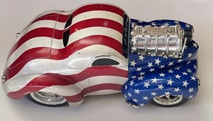 '41 Willys Coupe Red, White & Blue Stars Stripes Muscle Machines 1/18 Loose - Picture 1 of 10