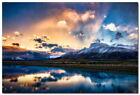 136956 South Island Sunset New Zealand Mountains Wall Decor Print Poster