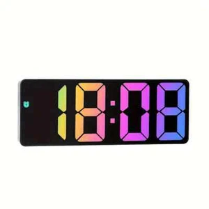 LED Digital Alarm Clock with Temperature Display - Black - Picture 1 of 9