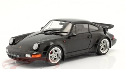 1990 Porsche 911 (964) Turbo black 1:18 Solido Diecast Model Car - Image 1 of 4