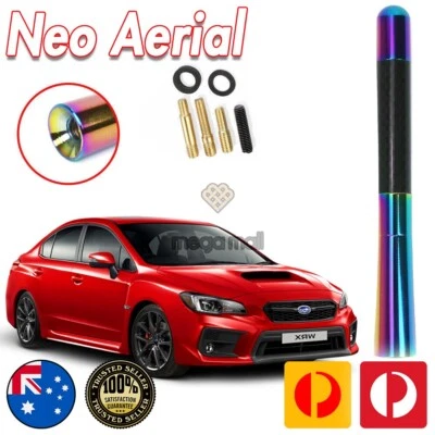 Antena aérea de fibra de carbono titanio picadura de abeja para Subaru NEO 12CM Foto 1 de 4
