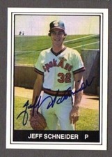 Jeff Schneider 1982 TCMA authentic autographed card Spokane Indians