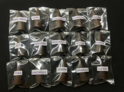 Sample Pack of Backflow Incense Cone Hand Dipped with Essential Oil 100% Natural - Image 1 of 4
