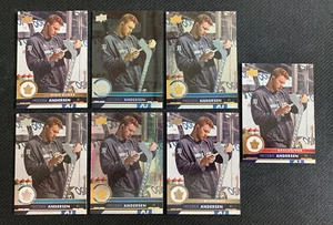 2017-18 UD SERIES 1 FREDERIK ANDERSEN LOT OF (7) HIGH GLOSS CLEAR CUT EXCLUSIVE - Picture 1 of 2