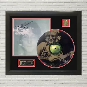 John Lennon lasergeätztes schwarzes Vinyl Schallplatte Reproduktion signiertes LP-Display - Bild 1 von 4